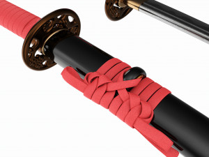 Japanese short sword O Tanto 3D Model
