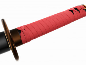 Japanese short sword O Tanto 3D Model
