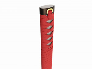 Japanese sword Katana on a vertical stand 3D Model