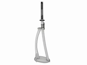 Espada japonesa Katana em suporte vertical Modelo 3D