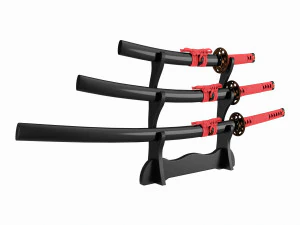 Katana Wakizashi Tanto Dipasang di Stand Model 3D