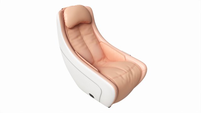 Leather Heated Massage Chair 3D Model .c4d .max .obj .3ds .fbx .stl .blend 