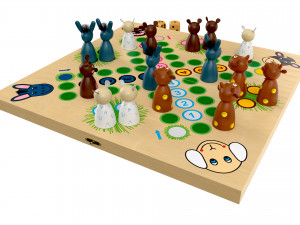 Ludo Animals Wooden Board Table Game Modello 3D
