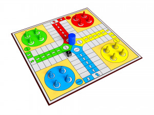 Ludo Traditional Board Table Strategy Game 3D 模型