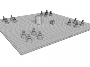 Ludo Traditional Board Table Strategy Game Modelo 3D