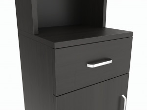 Makeup Wood Organizer Shelf with Drawer Modelo 3D
