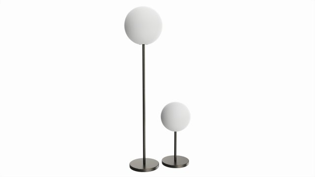 Outdoor and indoor cordless table and floor lamp set 3D Model .c4d .max .obj .3ds .fbx .stl .blend 