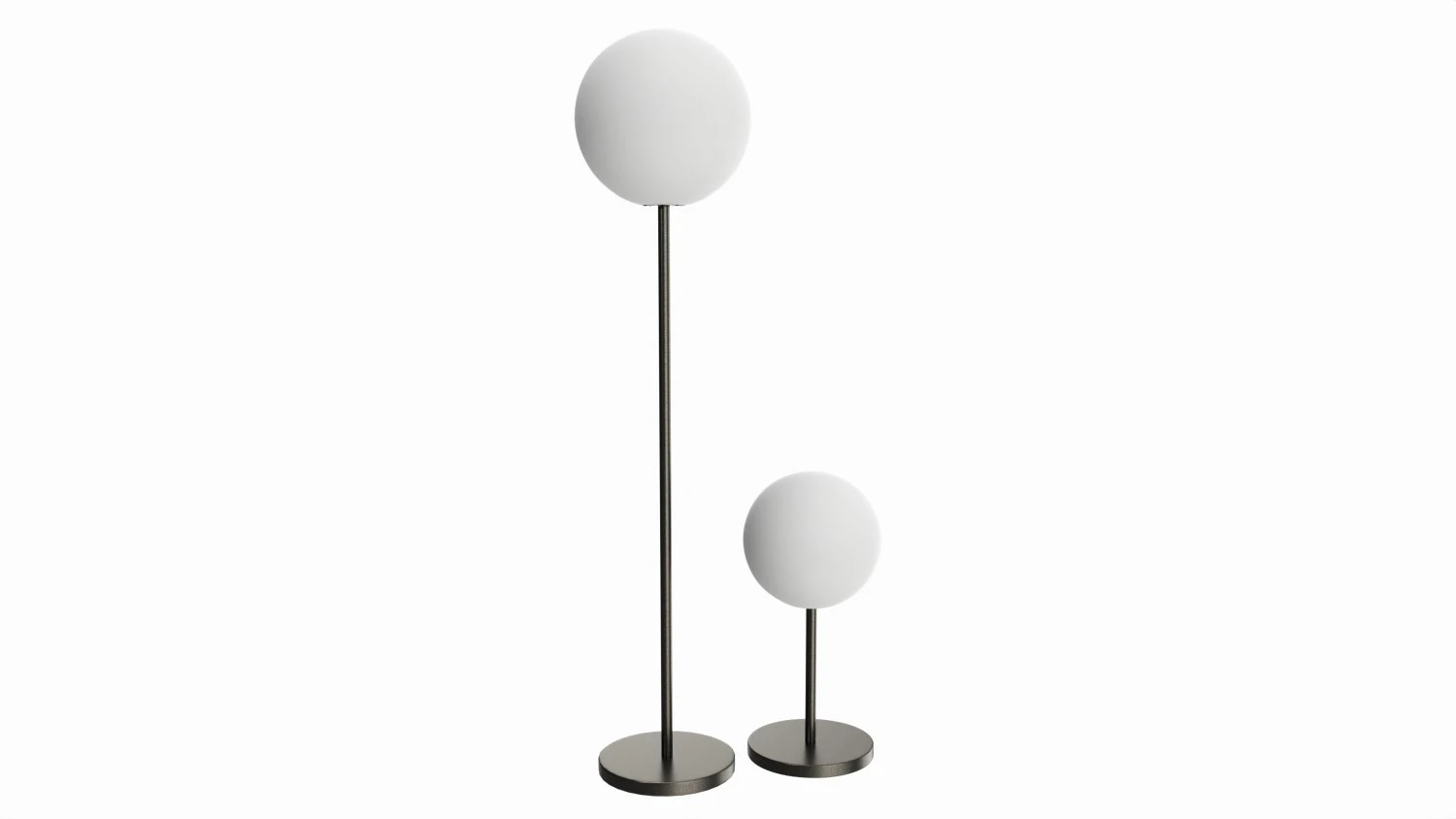 Outdoor and indoor cordless table and floor lamp set 3D Model .c4d .max .obj .3ds .fbx .stl .blend 