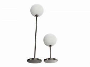 Outdoor and indoor cordless table and floor lamp set 3D Model