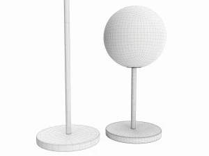 Outdoor and indoor cordless table and floor lamp set 3D Model