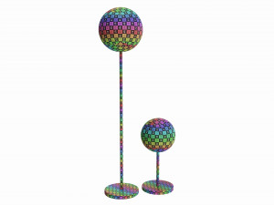 Outdoor and indoor cordless table and floor lamp set 3D Model