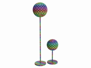 Outdoor and indoor cordless table and floor lamp set 3D Model