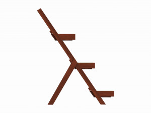 Outdoor and indoor folding wood shelving 3D Model