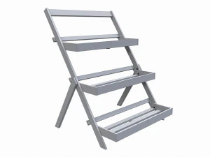 Outdoor and indoor folding wood shelving 3D Model