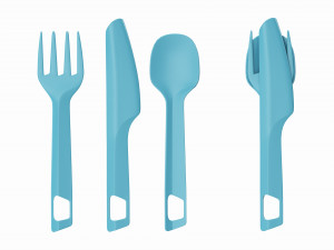 Outdoor cutlery set knife fork spoon Modèle 3D