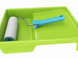 Paint roller with tray 02 3D 模型