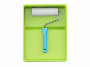 Paint roller with tray 02 3D 模型