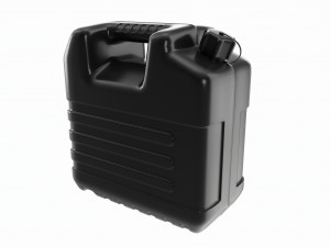 Plastic black fuel oil canister 3D Model