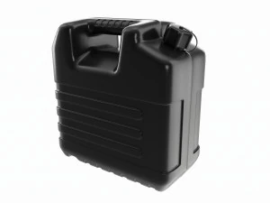 Пластиковая канистра с черным мазутом 3D Модель