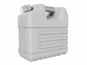 Пластиковая канистра с черным мазутом 3D Модель