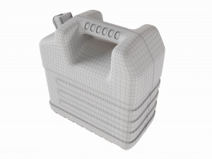Plastic black fuel oil canister 3D Model