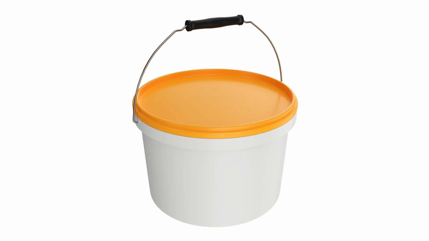 Plastic paint bucket with handle 3D Model .c4d .max .obj .3ds .fbx .stl .blend 