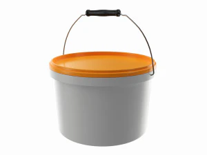 Plastic paint bucket with handle 3D Model