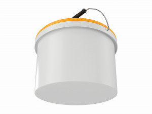 Plastic paint bucket with handle 3D Модель