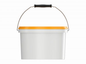 Plastic paint bucket with handle 3D Модель