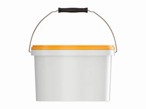 Plastic paint bucket with handle 3D Model