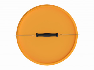 Plastic paint bucket with handle 3D Модель