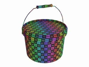 Plastic paint bucket with handle 3D Model