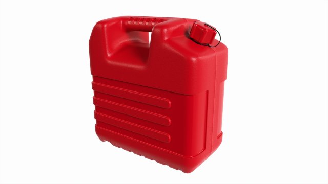 Plastic red fuel oil canister 3D-Modell .c4d .max .obj .3ds .fbx .stl .blend 