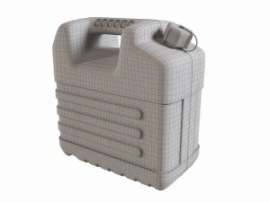 Plastic red fuel oil canister 3D Model