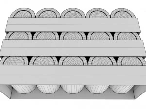 Poker Chips With Clear Box Casino Coins 3D Model