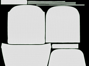 Poker Table Rectangular Curved Corners Full Set with Chairs 3D Модель