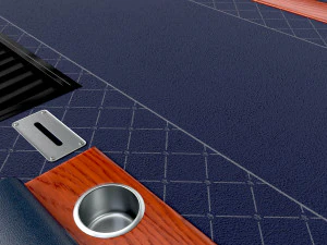Poker Table Rectangular with Curved Corners 3D Model