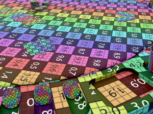 Poker Table Round with Chairs Full Set Model 3D