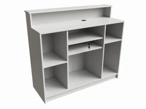Reception Desk with Shelves and Drawers Compact 3D Model
