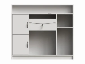 Reception Desk with Shelves and Drawers Compact 3D Model