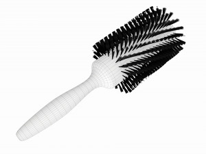 Spiral Bristle Round Brush Modello 3D