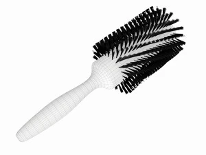 Spiral Bristle Round Brush 3D Model