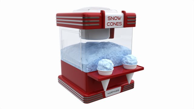 Vintage Snow Cone Ice-Cream Maker Modelo 3D .c4d .max .obj .3ds .fbx .stl .blend 