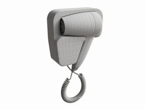 Wall Mount Compact Hair Dryer 3D Model