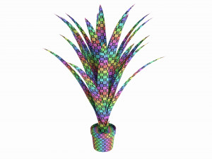 Artificial Yucca Plant in Pot 3D Model