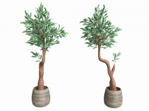 Artificial Olive Tree with plantpot Modelo 3D