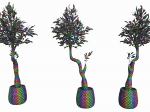 Artificial Olive Tree with plantpot 3D Модель