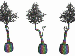 Artificial Olive Tree with plantpot 3D Model