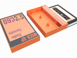 Audio cassette with cover 3D Model