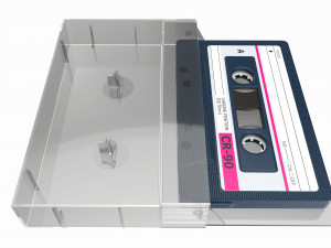 Audio cassette with cover 01 Modèle 3D
